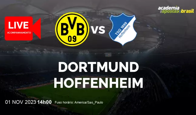 Dortmund Hoffenheim livestream | DFB Pokal | 01 novembro 2023