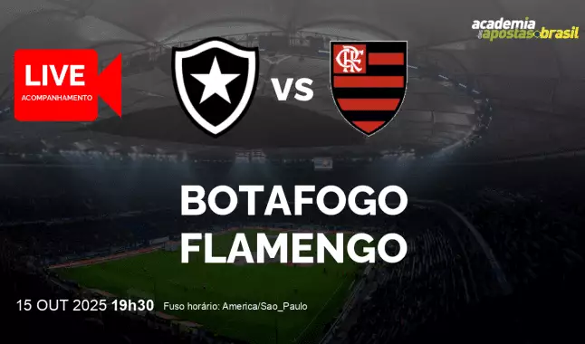 Botafogo Flamengo livestream | Brasileirão Série A | 15 outubro 2025