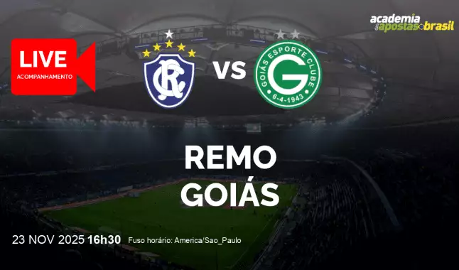 Remo Goiás livestream | Série B | 23 novembro 2025