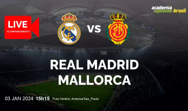 Real Madrid Mallorca livestream | La Liga | 03 janeiro 2024