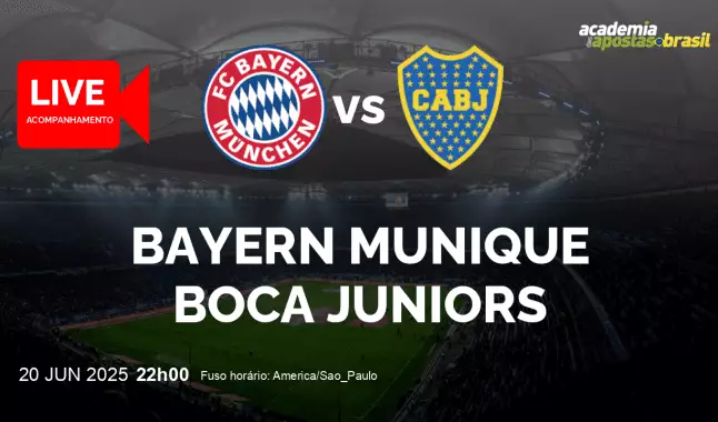 Bayern Munique Boca Juniors livestream | Mundial de Clubes FIFA | 20 junho 2025