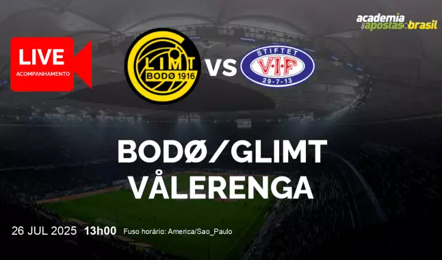 Bodø/Glimt Vålerenga livestream | Eliteserien | 26 julho 2025