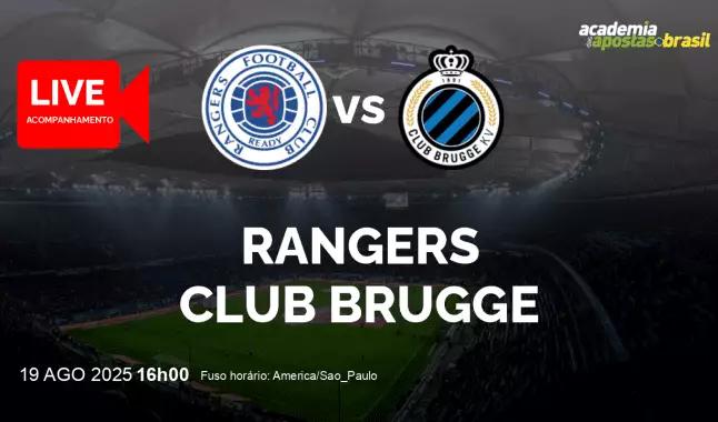 Rangers Club Brugge livestream | Liga dos Campeões da UEFA | 19 agosto 2025