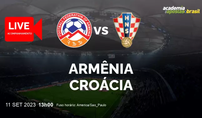 Armênia Croácia livestream | Eliminatórias para a Eurocopa | 11 setembro 2023