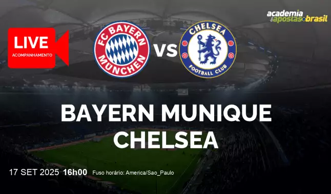 Bayern Munique Chelsea livestream | Liga dos Campeões da UEFA | 17 setembro 2025