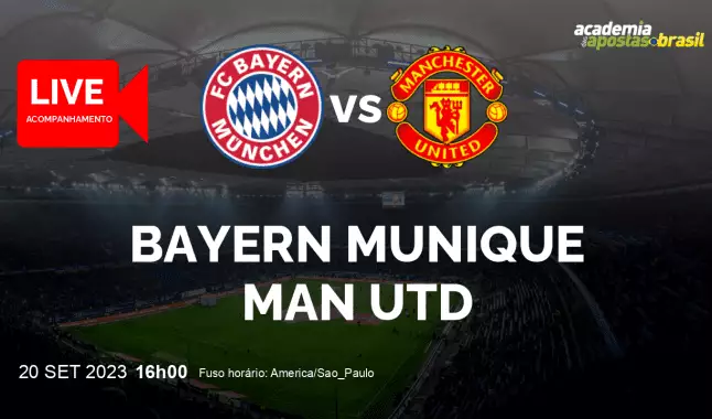 Bayern Munique Man Utd livestream | Liga dos Campeões da UEFA | 20 setembro 2023