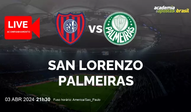 San Lorenzo Palmeiras livestream | Copa Libertadores da América | 03 abril 2024