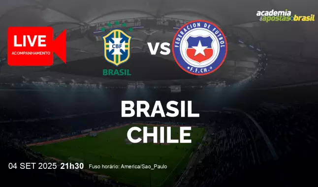 Brasil Chile livestream | Eliminatórias para a Copa do Mundo - América do Sul | 04 setembro 2025