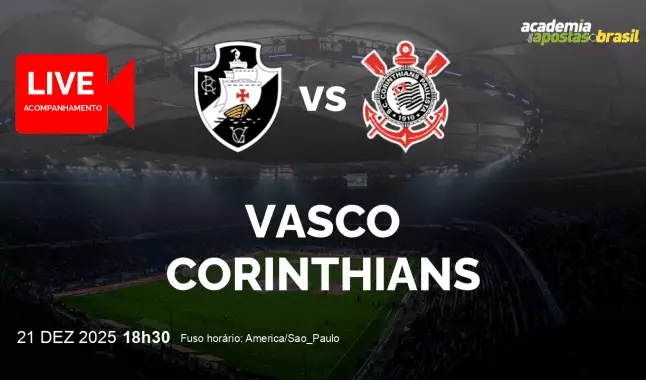 Vasco Corinthians livestream | Copa do Brasil | 21 dezembro 2025