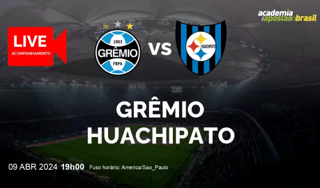 Grêmio Huachipato livestream | Copa Libertadores da América | 09 abril 2024