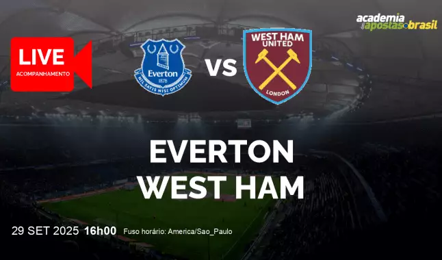 Everton West Ham livestream | Premier League | 29 setembro 2025