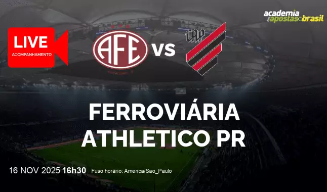 Ferroviária Athletico PR livestream | Série B | 16 novembro 2025