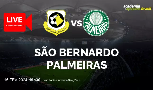 São Bernardo Palmeiras livestream | Paulista A1 | 15 fevereiro 2024