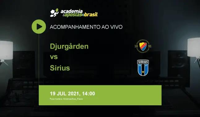 Djurgården Sirius livestream | Allsvenskan | 19 julho 2021