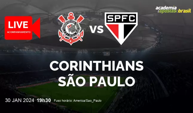 Corinthians São Paulo livestream | Paulista A1 | 30 janeiro 2024