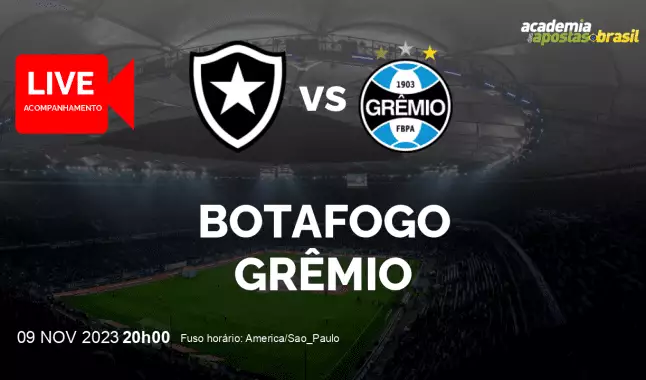 Botafogo Grêmio livestream | Brasileirão Série A | 09 novembro 2023