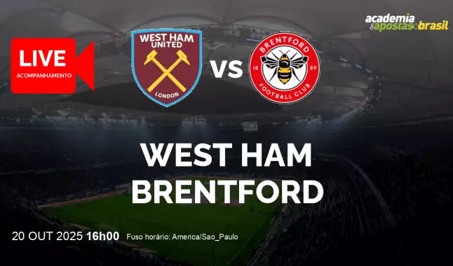 West Ham Brentford livestream | Premier League | 20 outubro 2025