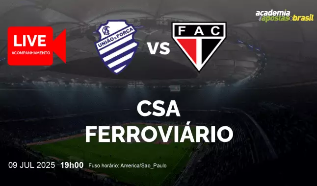 CSA Ferroviário livestream | Copa do Nordeste | 09 julho 2025