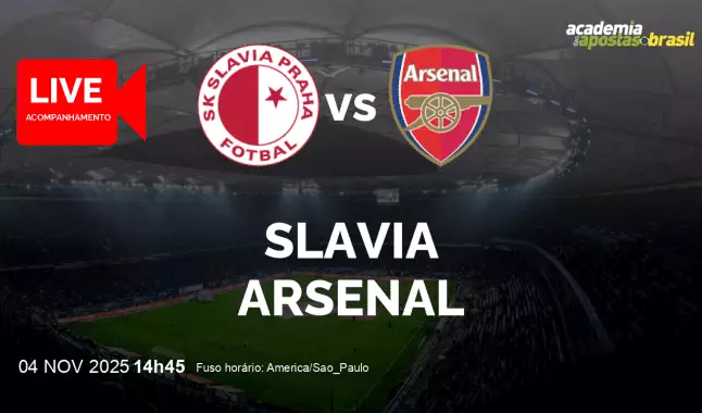 Slavia Arsenal livestream | Liga dos Campeões da UEFA | 04 novembro 2025
