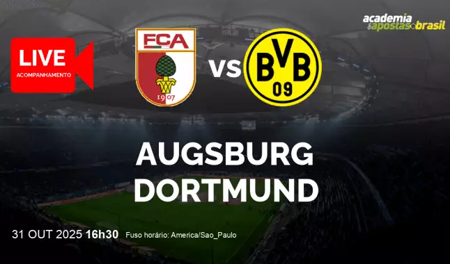 Augsburg Dortmund livestream | Bundesliga | 31 outubro 2025