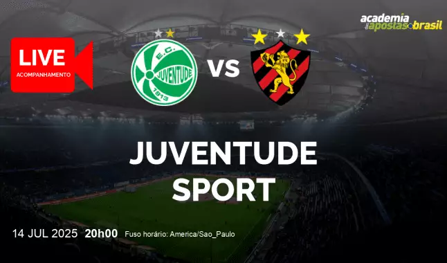 Juventude Sport livestream | Brasileirão Série A | 14 julho 2025