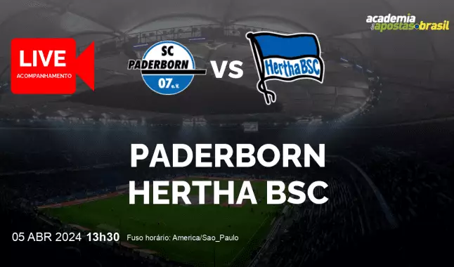 Paderborn Hertha BSC livestream | 2. Liga | 05 abril 2024