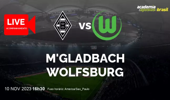 M'gladbach Wolfsburg livestream | Bundesliga | 10 novembro 2023