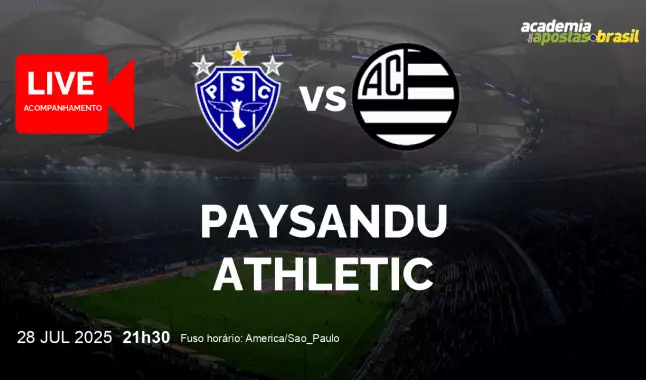 Paysandu Athletic livestream | Série B | 28 julho 2025