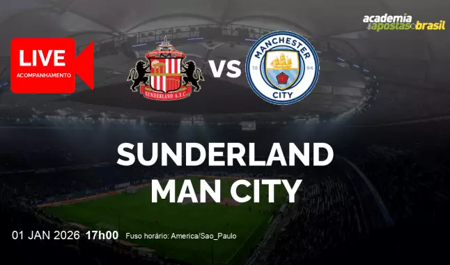 Sunderland Man City livestream | Premier League | 01 janeiro 2026