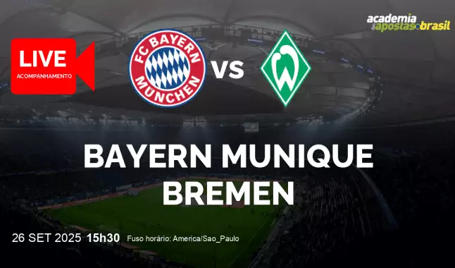 Bayern Munique Bremen livestream | Bundesliga | 26 setembro 2025