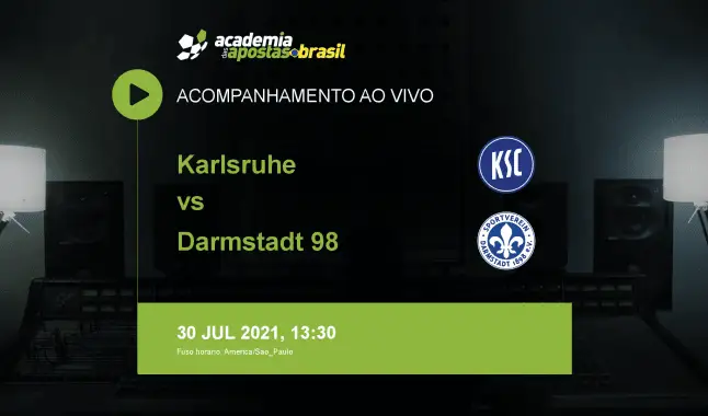Karlsruhe Darmstadt 98 livestream | 2. Liga | 30 julho 2021