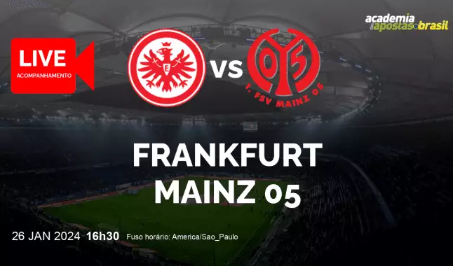 Frankfurt Mainz 05 livestream | Bundesliga | 26 janeiro 2024