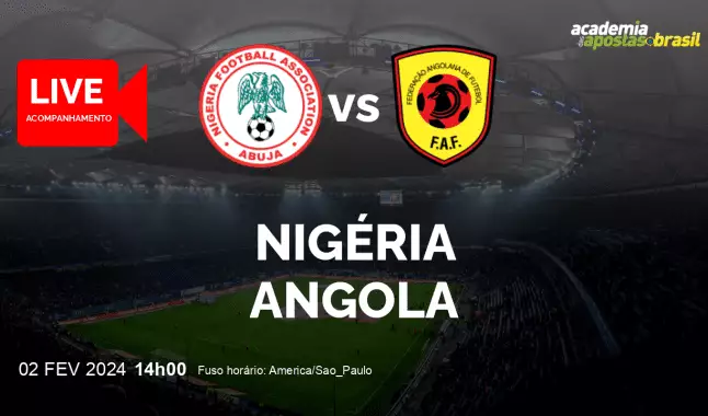 Nigéria Angola livestream | Copa das Nações Africanas | 02 fevereiro 2024