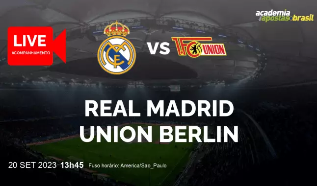 Real Madrid Union Berlin livestream | Liga dos Campeões da UEFA | 20 setembro 2023