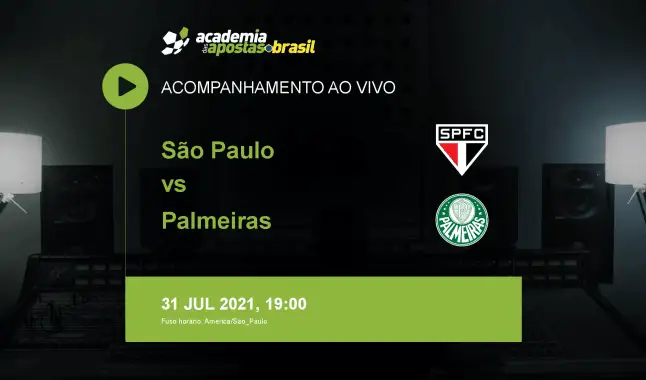 São Paulo Palmeiras livestream | Brasileirão Série A | 31 julho 2021
