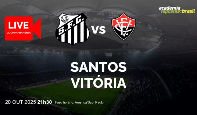 Santos Vitória livestream | Brasileirão Série A | 20 outubro 2025