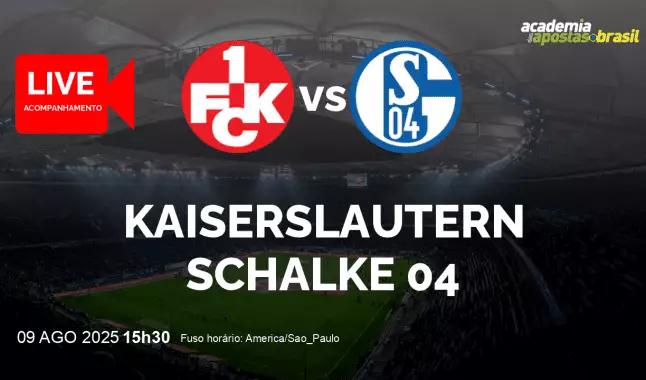 Kaiserslautern Schalke 04 livestream | 2. Liga | 09 agosto 2025