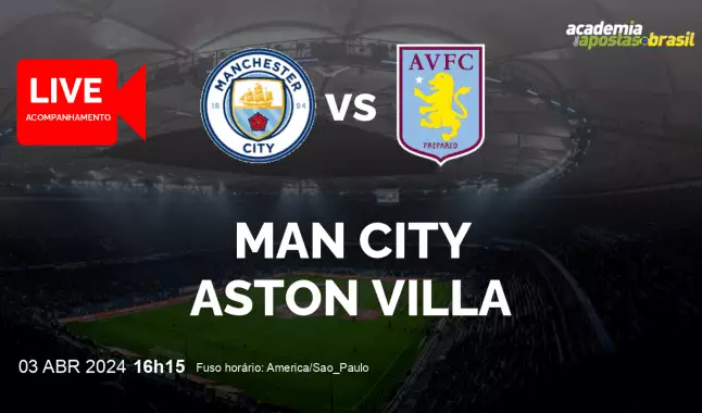 Man City Aston Villa livestream | Premier League | 03 abril 2024