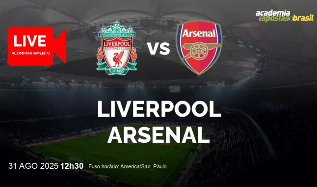 Liverpool Arsenal livestream | Premier League | 31 agosto 2025