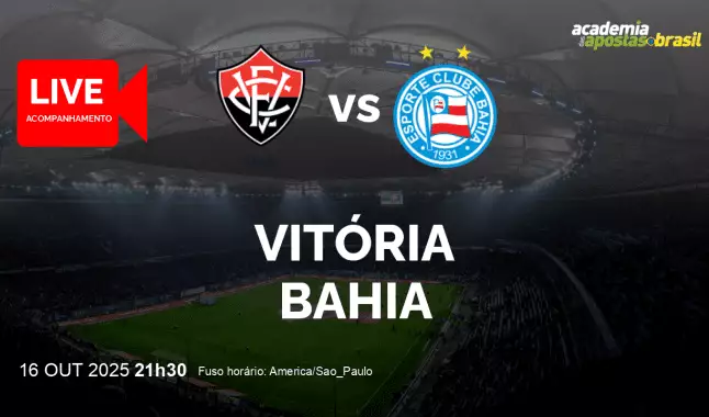 Vitória Bahia livestream | Brasileirão Série A | 16 outubro 2025