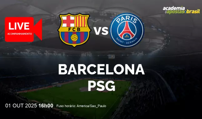 Barcelona PSG livestream | Liga dos Campeões da UEFA | 01 outubro 2025