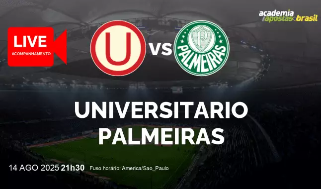 Universitario Palmeiras livestream | Copa Libertadores da América | 14 agosto 2025