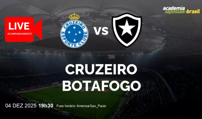 Cruzeiro Botafogo livestream | Brasileirão Série A | 04 dezembro 2025