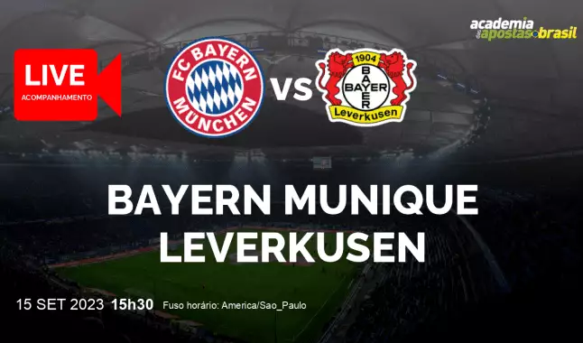 Bayern Munique Leverkusen livestream | Bundesliga | 15 setembro 2023