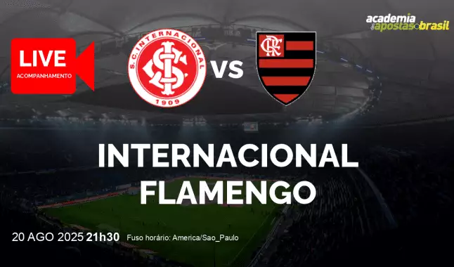 Internacional Flamengo livestream | Copa Libertadores da América | 20 agosto 2025