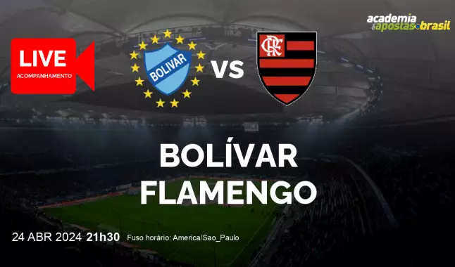 Bolívar Flamengo livestream | Copa Libertadores da América | 24 abril 2024