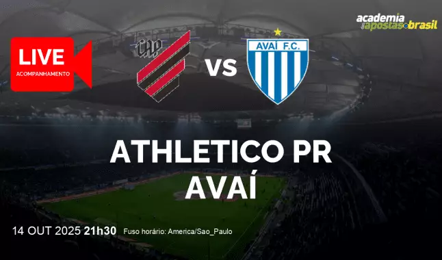 Athletico PR Avaí livestream | Série B | 14 outubro 2025