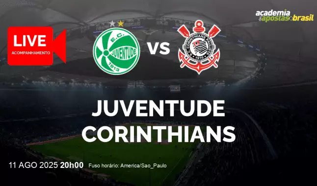Juventude Corinthians livestream | Brasileirão Série A | 11 agosto 2025