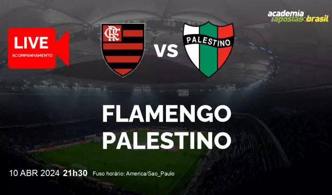 Flamengo Palestino livestream | Copa Libertadores da América | 10 abril 2024