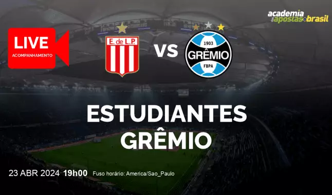 Estudiantes Grêmio livestream | Copa Libertadores da América | 23 abril 2024